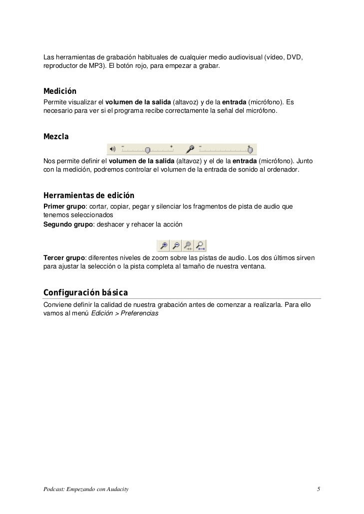 audacity manual