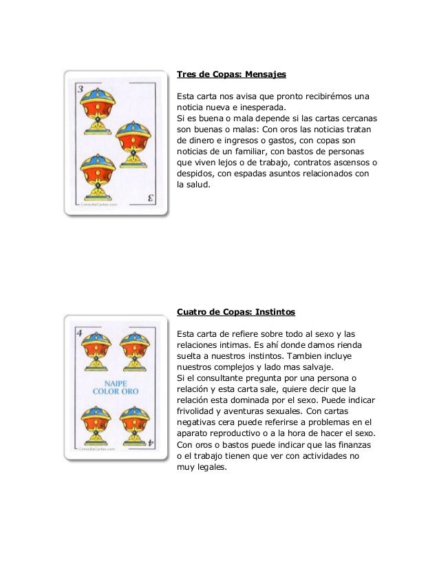 Como Se Leen Las Cartas De La Baraja Española
