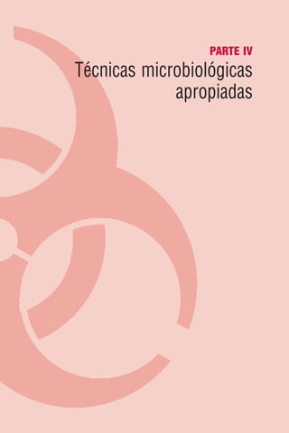 PARTE IV
Técnicas microbiológicas
             apropiadas
 