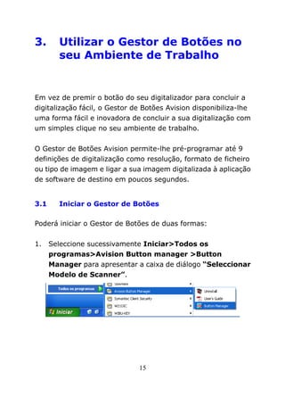 Manual Software Button Manager - AVISION