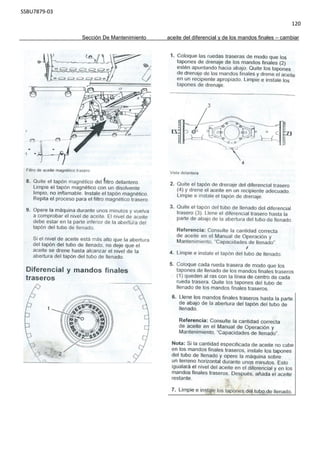 SSBU7879-03
120
Sección De Mantenimiento aceite del diferencial y de los mandos finales – cambiar
 