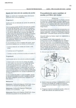 SSBU7879-03
131
Sección De Mantenimiento aceite y filtro de aceite del motor - cambiar
 
