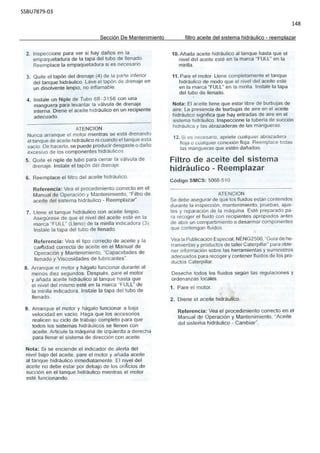 SSBU7879-03
148
Sección De Mantenimiento filtro aceite del sistema hidráulico - reemplazar
 