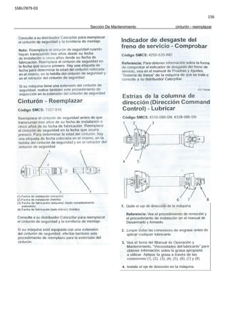 SSBU7879-03
156
Sección De Mantenimiento cinturón - reemplazar
 