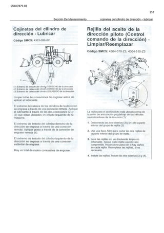 SSBU7879-03
157
Sección De Mantenimiento cojinetes del cilindro de dirección – lubricar
 
