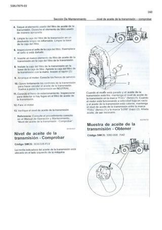 SSBU7879-03
160
Sección De Mantenimiento nivel de aceite de la transmisión – comprobar
 