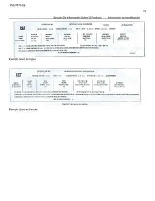 SSBU7879-03
35
Sección De Información Sobre El Producto Información de identificación
Ejemplo típico en ingles
Ejemplo típico en francés
 