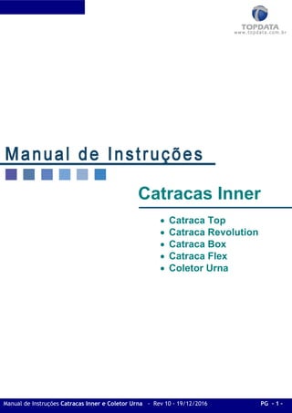 Manual de Instruções Catracas Inner e Coletor Urna - Rev 10 - 19/12/2016 PG - 1 -
Catracas Inner
• Catraca Top
• Catraca Revolution
• Catraca Box
• Catraca Flex
• Coletor Urna
 
