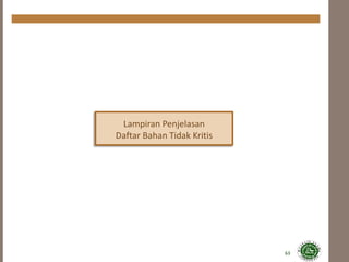 Lampiran Penjelasan
Daftar Bahan Tidak Kritis
63
 