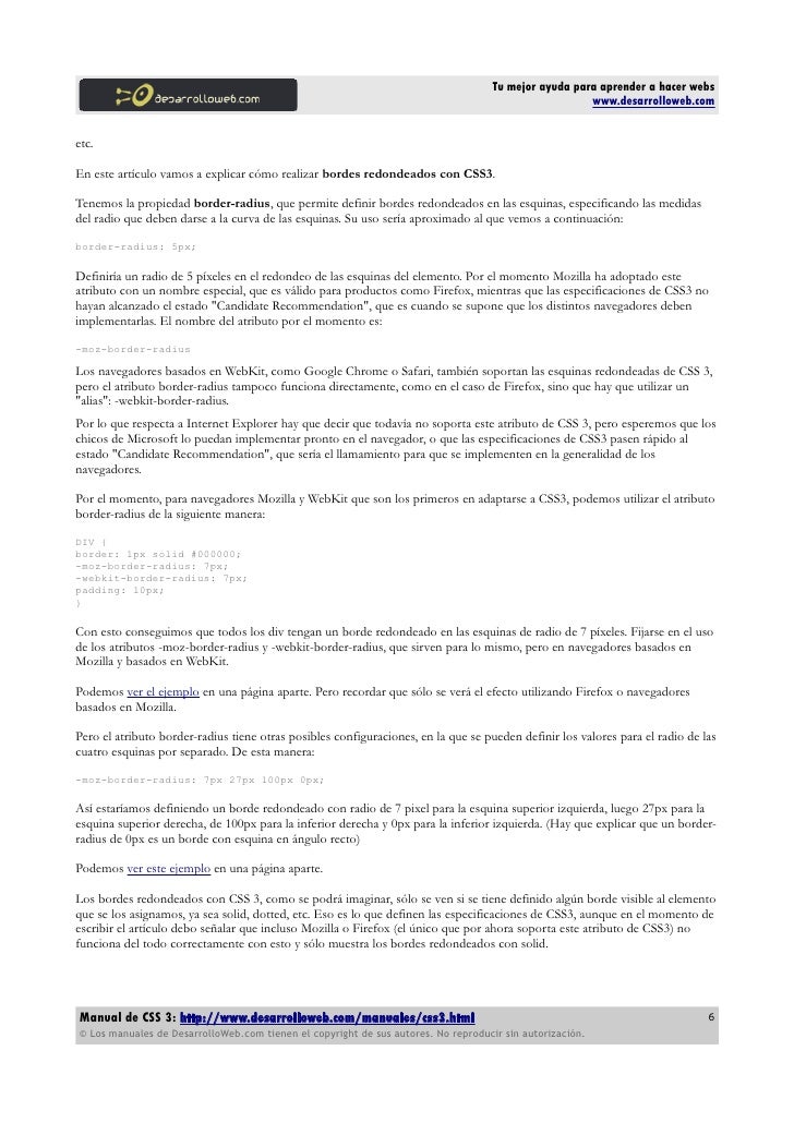 Manual css3 DesarrolloWeb