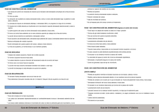 Guía del Entrenador de Atletismo (1ª Edición) Guía del Entrenador de Atletismo (1ª Edición)90 91
Lanzamientos
Lanzamientos
FASE DE CONSTRUCCIÓN DEL MOMENTUM
* Las marcas de control son inexactas de manera que el lanzador está demasiado cerca/lejos de la línea de lanza-
miento
* El ritmo es pobre
* La ubicación de la jabalina se realiza demasiado tarde o lenta, la mano está demasiado baja, la jabalina no está
plana o derecha.
* La zancada de impulso es demasiado alta/baja, o demasiado débil y no progresa a lo largo de la corredera.
* El impulso de la rodilla derecha es insuficiente con el pie derecho cayendo demasiado abierto/cerrado o plano e
inactivo
* La parte superior del cuerpo se inclina demasiado hacia adelante o hacia atrás
* El tronco se inclina hacia adelante con la mano derecha cayendo por debajo de la línea del hombro.
* La acción del pie derecho es insuficiente o demasiado vertical
* El pie izquierdo cae demasiado tarde, demasiado lejos adelante del cuerpo o demasiado abierto hacia la izquierda
* Apertura anticipada del costado izquierdo
* Acción anticipada de la parte superior del cuerpo, cabeza o brazo derecho.
* La línea de la jabalina y el hombro/brazo no se mantiene paralela.
FASE DE DESCARGA
* Colapso del costado izquierdo y flexión de la rodilla izquierda
* El hombro izquierdo tracciona hacia atrás
* La cadera derecha no gira en dirección del lanzamiento antes de la acción del brazo
* El tronco cae o se mueve hacia la izquierda
* La acción del brazo derecho demasiado alrededor del costado o codo bajo
* La acción de descarga no está alineada a la punta de la jabalina
FASE DE RECUPERACIÓN
* El lanzador finaliza demasiado cerca de la línea de nulo
* Para detenerse el lanzador necesita más de 2 m desde el ‘bloqueo’ del pie izquierdo a la línea de nulo
MARTILLO
FASE DE PREPARACIÓN
* Toma de la manija con la mano equivocada
* Los voleos son demasiado rápidos/demasiados en cantidad/demasiado bruscos o demasiado adelante del lan-
zador
* Los brazos están doblados entonces el movimiento de voleo no tiene la suficiente gama de movimiento y no se
produce la ‘captura’ del martillo con los codos
* Pérdida de equilibrio
* La posición inicial es demasiado amplia o estrecha
* Posición inclinada del cuerpo.
* Falta de movilidad de hombros.
* No se traspasa peso del cuerpo contrario al implemento.
FASE 1 DE CONSTRUCCIÓN DEL MOMENTUM (Ingreso al centro del círculo)
* Punto bajo si la cabeza del martillo no está en la ‘mejor’ posición
* Técnica de giro talón/metatarso insuficiente o débil
* Giro por encima de la pierna izquierda extendida
* Cadera derecha retrasada
* Levantamiento anticipado del pie derecho
* El tronco se inclina hacia atrás o hacia adelante
* El/los brazo/s están doblados
* Tracción hacia arriba o hacia atrás con los brazos/el hombro izquierdo o el tronco
* El peso corporal no está distribuido equitativamente entre ambas piernas
* El lanzador no se mantiene mirando la cabeza del martillo
* La velocidad de ingreso al centro del círculo es demasiado rápida/lenta
* Demasiado o insuficiente ángulo en el plano del martillo
* Centro de gravedad, lejos del eje de movimiento.
FASE 2 DE CONSTRUCCIÓN DEL MOMENTUM
APOYO SIMPLE
* Pérdida de equilibrio mientras el lanzador tracciona con los brazos, cabeza o tronco
* Rodilla y pierna derecha demasiado abierta y no se mantiene cerca de la pierna izquierda
* Pérdida de contacto con el suelo por lo que el lanzador se ‘mueve abruptamente’ hacia arriba y hacia abajo
* Demasiada inclinación del tronco hacia adelante o hacia atrás
* El lanzador no se mantiene observando por encima de la cabeza del martillo
* Levantamiento tardío del pie derecho
* Lanzador arranca con la cabeza/ hombro izquierdo y no deja que el implemento pase
* Traspaso incorrecto de talón- borde externo- metatarso y no seguir pivoteando una ve en el metatarso nueva-
mente.
* Cadera derecha adelantada.
* Pié derecho en pre tensión.
 