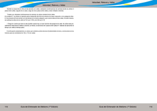 Guía del Entrenador de Atletismo (1ª Edición) Guía del Entrenador de Atletismo (1ª Edición)118 119
Velocidad, Relevos y Vallas
Velocidad, Relevos y Vallas
También se desarrolla el ritmo en las carreras con vallas, realizando combinaciones de carreras donde se utilicen 3
pasos entre vallas, seguido de un paso, luego de cinco pasos entre vallas y otras múltiples variantes.
Pueden ser utilizadas combinaciones de carreras con altura variada de las vallas.
En la tabla Nº.1 se ofrece un ejemplo para el desarrollo del ritmo de carrera en el sexo masculino, en la categoría infan-
til. Se procede de forma similar con las damas en la misma categoría, pero varía la altura de las vallas. De esta manera,
se sustituye la altura de la valla de 76.2 por 0.700 y de 0.84 por 0.76
1 Tenga en cuenta que esto es sólo posible cuando hay un buen dominio del pasaje de la valla. No utilice este pro-
cedimiento hasta tanto el atleta no domine, al menos, la estructura de 3 pasos entre vallas.81 tratando de aproximar el
tiempo con vallas al tiempo plano
A continuación presentaremos un anexo que contiene puntos técnicos fundamentales errores y correcciones de los
mismos para los corredores de 100 y 110 con vallas.
DIAGNOSTICO Y CORECCION DE LOS DEFECTOS MÁS COMUNES
EN LA CARRERA DE 100/110 METROS CON VALLAS
La Aproximación
Defecto:
Demasiado cerca de la valla
Demasiado alto en el despegue
Falta de equilibrio en el despegue
Motivo:
Aproximación de ocho pasos dema-
siado lenta
Sobreapoyo (apoyo de todo el pie en
la aceleración)
Mecánica pobre de carrera (de atrás
hacia adelante en la carrera)
Pobre colocación segmentaria en la
carrera (flexión del tronco)
Correcciones:
Mejorar los mecanismos de los
apoyos
Desarrollar fuerza extensora (tobillo
pantorrilla)
Mover temporalmente el obstáculo
más cerca
El Despegue
Defecto:
Despegue plano
Demasiado alto en el despegue
Temprana extensión de la pierna
delantera
Falta de equilibrio
Pobre inclinación hacia delante
Rotación del tronco
Motivo:
Excesivo acercamiento a la valla
Poca extensión de la pierna de
impulso
Extensión prematura de la pierna de
ataque
Excesiva cruce de la mano sobre la
line de carrera
El último paso es demasiado largo
La mano delantera no equilibra a
rotación del tronco
Correcciones:
Desarrollar la fuerza en el tobillo y la
pantorrilla
Asegurarse que la rodilla este alta
en el ataque
La mano adelantada no debe cruzar
la línea central del cuerpo
La última zancada debe ser la más
corta
El brazo equilibrador debe armarse
al perder contacto con el piso
El Pasaje
Defecto:
Problemas de equilibrio, rotación en
vuelo
Acción del brazo no productiva
Golpear de valla
Inclinación contraproducente
Motivo::
Despegue mal ejecutado
Movimiento de brazos tardío
Demasiado cerca en el despegue
Falta de inclinación en el despegue
Correcciones:
Mejorar la posición de despegue
Asegurar la posición de la mano en
el despegue
Impulso alineado desde el punto de
despegue
Menor altura de la valla, valla más
cercana
El Aterrizaje
Defecto:
Pobre equilibrio al contacto con el
suelo
Rotación al contacto del ataque con
el suelo
Contacto con toda la superficie del
pie
Mala colocación de los brazos al
contacto
Motivo:
Los brazos no lideran el movimiento
de ataque
Cadera baja en el despegue
Brazos bloqueados o estáticos sobre
la valla
Impulso no activo en la pierna de
impulso
Correcciones:
Asegurarse que los brazos guíen el
mov. en el despegue y el aterrizaje
Asegurarse que las caderas estén
altas en el despegue y aterrizaje
Mantener los brazos activos en el
pasaje y aterrizaje
Asegurar un contacto activo de la
pierna de ataque
Mantenerse alto en el momento de
los apoyos en el aterrizaje
 