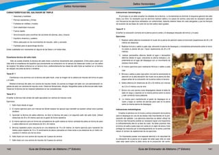 Guía del Entrenador de Atletismo (1ª Edición) Guía del Entrenador de Atletismo (1ª Edición)140 141
Saltos Horizontales
Saltos Horizontales
CARACTERÍSTICAS DEL SALTADOR DE TRIPLE
* Velocidad y habilidad.
* Piernas resistentes y firmes.
* Fortaleza en rodillas y muslos.
* Gran elasticidad muscular.
* Fuerza rápida
* Sincronización para coordinar las acciones de piernas, pies y brazos.
* Equilibrio dinámico y estático.
* Ritmo adecuado en los movimientos de impulso, salto y zancada.
* Facilidad para el aprendizaje técnico.
Estas cualidades son necesarias en alguna de las fases o en todas ellas.
Enseñanza técnica del salto triple
Sólo se puede enseñar la técnica del salto triple a alumnos físicamente bien preparados .Entre estos pasan con
más éxito la enseñanza de aquellos que previamente se entrenaron en la carrera de distancias cortas y en los saltos
de longitud. No deben entrenar en un terreno duro, preferentemente las clases de salto triple se realizan en un terreno
de césped una pista de tierra o sintética.
Tarea N° 1
Familiarizar a los alumnos con la técnica del salto triple .crear la imagen de la caldera de impulso del brinco el paso
y el salto.
Mostrar la técnica del salto con carrera de impulso media .Es preciso la imagen del salto con una demostración re-
petida de este con carreras de impulso corta .Observar filmaciones, dibujos, fotografías sobre la técnica del salto triple.
Observar la técnica de los mejores saltadores en las competencias.
Tarea N° 2
Enseñar la técnica más simple del salto ejecutada con carrera de impulso corta.
Ejercicios:
1. Salto triple desde el lugar
2. El mismo ejercicio pero con marcas de dónde realizar los apoyos aquí también se pueden utilizar aros cuerdas
etcétera
3. Aprender la técnica de saltos alternos, es decir la técnica del paso o el segundo salto del salto triple. Utilizar
distancias de 20 a 30 metros para ser el gesto de forma repetitiva.
4. El mismo ejercicio pero en forma de competencia de quién realiza la menor cantidad de saltos en forma de paso
o saltos alternos en una distancia de 20 o 30 metros
5. Brincos repetidos sobre una pierna en una distancia de 15 a 20 metros .el mismo ejercicio pero haciendo los
Saltos sobre objetos de 10 a 15 centímetros de altura colocados en línea recta a una distancia de un metro cin-
cuenta a 2 metros uno de los otros.
6. Salto triple con una carrera de impulso de 3 pasos de carrera
7. Salto triple con una carrera de impulso de 5 pasos de carrera
Indicaciones metodológicas
Al principio no se debe enseñar los detalles de la técnica. Lo fundamental es dominar el esquema general del salto
triple y su ritmo. Es necesario que los alumnos realicen saltos y no pasos de carrera, para esto es necesario ejecutar
con frecuencia los ejercicios señalados con anterioridad, tratando detener fases de vuelo alargadas y que los tiempos
de duración de las fases de vuelo de los tres saltos sean iguales.
Tarea N° 3
Enseñar la colocación correcta de la pierna para la caída y el despegue después del brinco y el paso
Ejercicios:
1. Realizar saltos alternos levantando el muslo de la pierna de péndulo hasta la horizontal (repeticiones de 20 o 30
metros de distancia)
2. Realizar brincos o saltos a pata coja, elevando la pierna de despegue y colocándola activamente sobre el terre-
no sobre la planta del pie ( hacer repeticiones de 20 a 30
metros)
3. realizar pentasaltos alternos desde el lugar o decasaltos
alternos desde el lugar, colocando la pierna enérgica y rá-
pidamente en el lugar del despegue con un movimiento de
zarpazo hacia atrás.
4. El mismo ejercicios pero realizando Brincos o saltos a pata
coja.
5. Brincos o saltos a pata coja sobre una pierna acentuando la
atención en la alta elevación del muslo de la pierna de des-
pegue antes de la colocación de la pierna sobre el terreno.
6. Saltos alternos en distancias de 20 a 30 metros con marcas
de 2,5 a 3 metros una de otra.
7. Brinco con una carrera corta despegando desde la tabla de
salto en largo y cayendo en la misma pierna sobre la arena
y salir corriendo hacia adelante
8. Lo mismo pero manteniendo el gesto de despegue en el
vuelo y luego un cambio de piernas para caer en la arena
sobre la misma pierna de despegue.
Indicaciones metodológicas
Enseñar el péndulo con el muslo y activa colocación de la pierna
para el despegue es una de las tareas más importantes en la pre-
paración del saltador .Los ejercicios descritos se deben utilizar de
la forma más frecuente posible es necesario lograr una trayectoria
lo suficientemente alta en la fase de vuelo. Se debe practicar más
el brinco (el salto a pata coja) con caída en el cajón de arena. Esto
protege los músculos por el amortiguamiento en la arena y permite
elevar el número de repeticiones de los ejercicios.
Es importante prestar una especial atención a la velocidad de
la colocación de la pierna en el gesto de estar paso sólo en este
caso esta caerá sobre la pista cerca de la proyección del centro
 