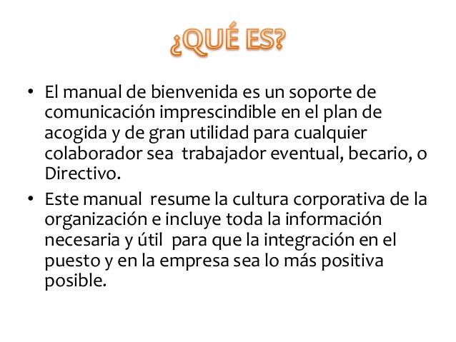 Manual de-bienvenida