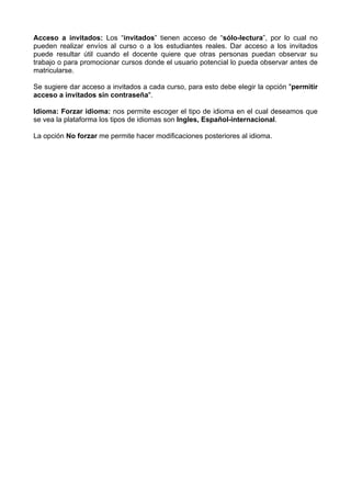 Manual De Configurar Curso