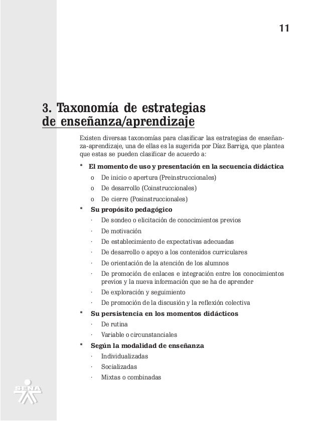 Que es una secuencia didáctica según díaz barriga