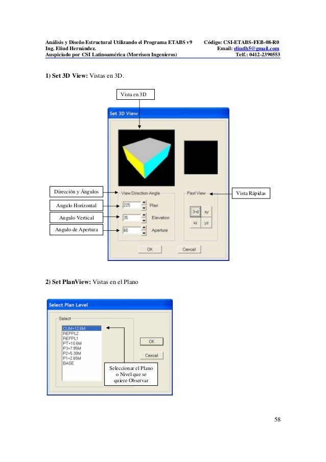 Calculo de derivas en etabs manual