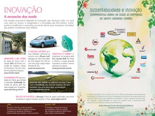 inovação
A revanche dos nerds
Um mundo sustentável depende de invenções que ofereçam cada vez mais
com cada vez menos. A imaginação e a tecnologia não têm limites. Acom-
panhe as tendências e mantenha sua mente aberta para incorporar novidades
que podem transformar seus hábitos.




                                  O VEÍCULO ELÉTRICO já é
                                  uma realidade comercial no      SUBSTITUA O SABÃO e o
                                  exterior com o Nissan Leaf.     amaciante na lavadora pela
ARMAZENE 2 mil LITROS             Destaque em 2011, esse hatch    Eco Laundry Ball. Ela limpa
de água da chuva com o            de cinco lugares faz 160 km     e amacia a roupa gerando
tanque Slim, da Fortlev, ins-     com uma única carga e baixa     economia no bolso e menos
pirado em modelos criados         emissão de CO2.                 poluição nas águas.
na Austrália e fácil de insta-    www.nissanusa.com               www.greenvana.com.br
lar em pequenos espaços.
www.fortlev.ind.br

AS GARRAFAS PET são reci-
cladas em fibras para rechear
o travesseiro Ecofriendly. Re-      MONTAR UM JARDIM na cobertura da casa é fácil
                                                                                                FOTOS: divulgação




vestido de percal 200 fios,         com o Ecotelhado, por meio de módulos. Ele vem
cada unidade usa 15 garrafas.       equipado com uma placa para autoirrigação.
www.altenburg.com.br                www.ecotelhado.com.br


                em vez DE PLÁSTICO, o Biocopo é feito de papel certificado, uma fonte
                renovável, e suporta bebidas quentes e frias. www.fulpel.com.br

   1992                                                dezembro   1997
   Acontece a Eco-92, no Rio de Janeiro.               É ratificado o Protocolo de Kyoto,
   A conferência da ONU estabelece políticas           que estabelece metas de redução
   e acordos em mudanças climáticas e                  das emissões de gases de efeito estufa
   biodiversidade para proteger a vida no planeta.     pelas nações industrializadas.
 