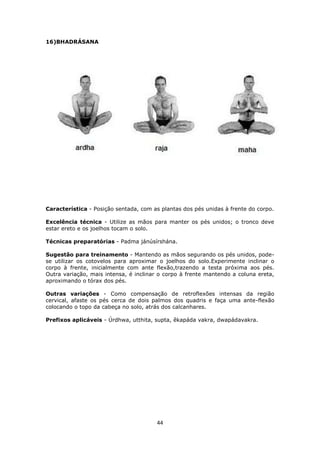 Manual de hatha yoga 108 asanas | PDF