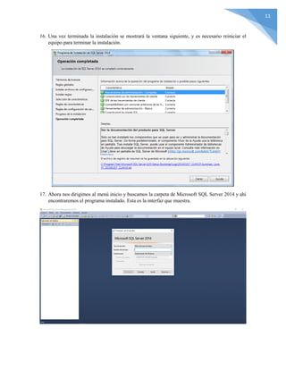 Manual de instalacion de sql server 2014 | PDF