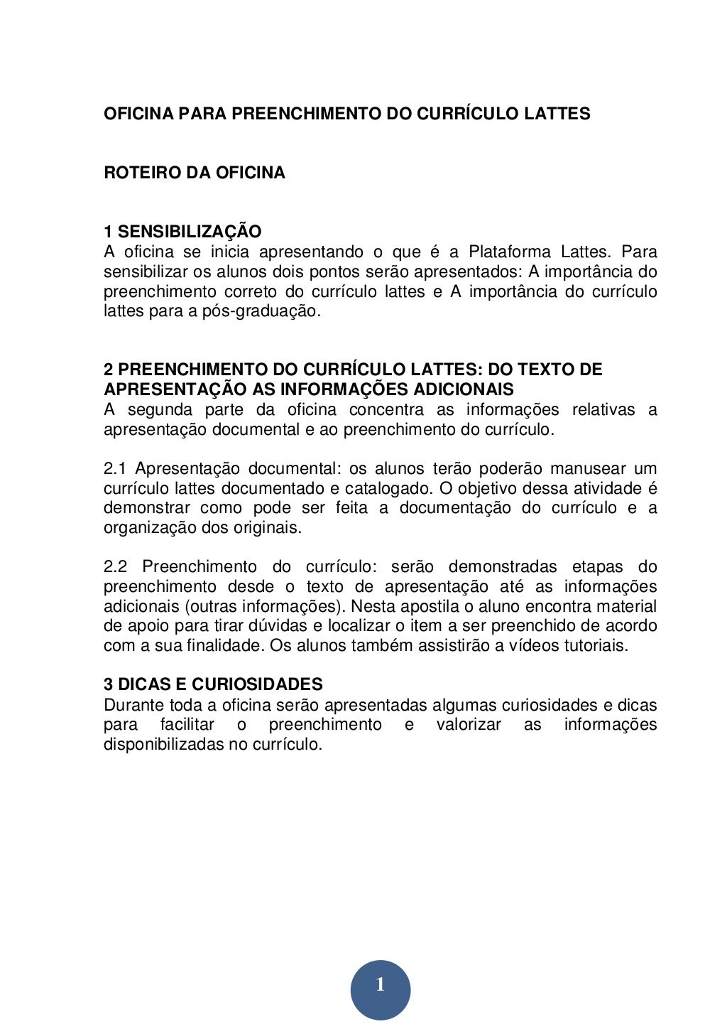 Texto Livre Para Você Complementar Seu Currículo