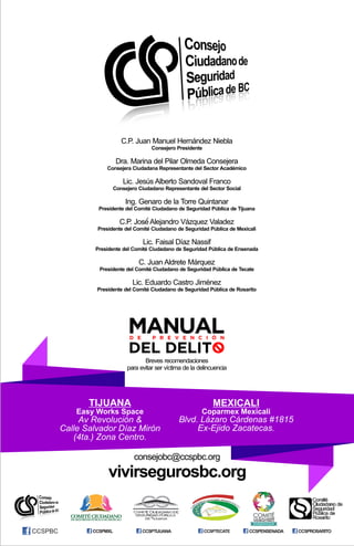 Manual de Prevencion del Delito para niños, adolescentes y adultos ...