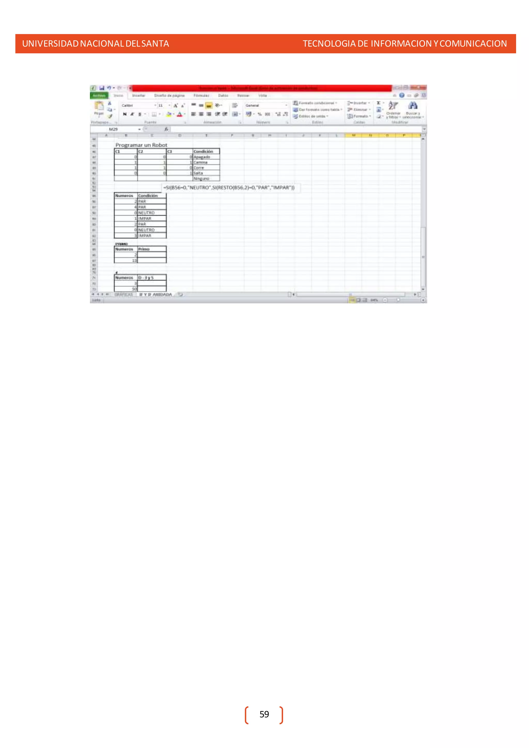UNIVERSIDADNACIONALDELSANTA TECNOLOGIA DE INFORMACION YCOMUNICACION
59
 