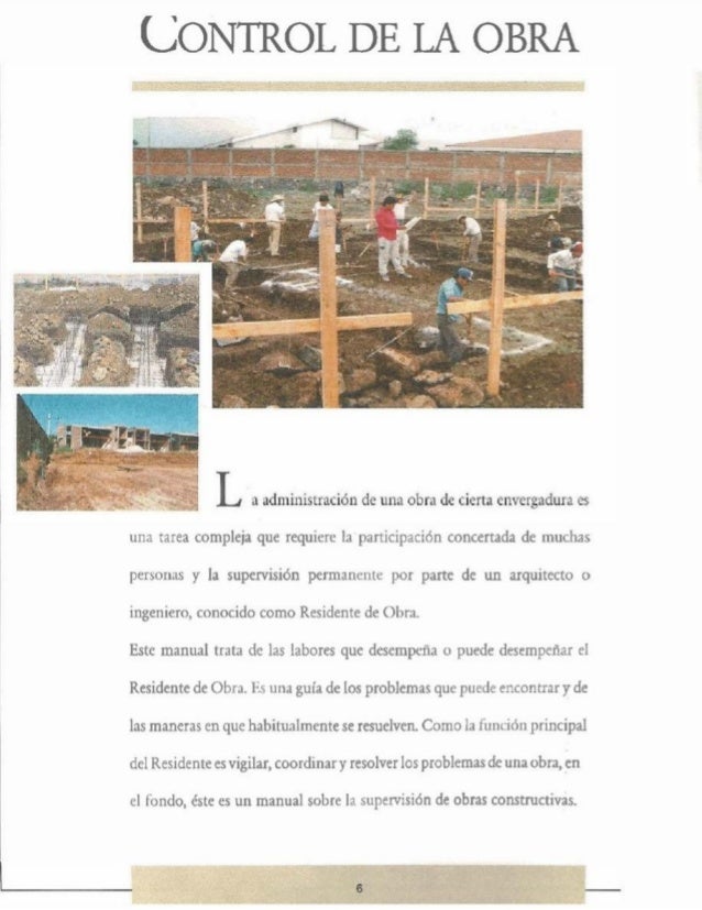 Manual De Funciones Ingeniero Residente De Obra Manual De Funciones Ingeniero Residente De Obra