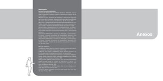 Bibliografia
Normas Técnicas e Legislações
ASSOCIAÇÃO BRASILEIRA DE NORMAS TÉCNICAS. NBR 9050: Acessibi-
lidade a edificações, mobiliário, espaços e equipamentos urbanos. Rio de
Janeiro, 2004.
NBR NM 313:2007: Elevadores de passageiros – Requisitos de segurança
para construção e instalação. Requisitos particulares para a acessibilidade
das pessoas, incluindo pessoas com deficiência. Rio de Janeiro, 2007.
NBR 15655-1: Plataformas de elevação motorizadas para pessoas com mo-
bilidade reduzida. Requisitos para segurança, dimensões e operação fun-
cional - Parte 1: Plataformas de elevação vertical. Rio de Janeiro, 2009.
INTERNATIONAL ORGANIZATION FOR STANDARDIZATION. ISO 9386-1:
Power-operated lifting platforms for persons with impaired mobility – Ru-
les for safety, dimensions and functional operation, Part 1: Vertical lifting



                                                                                Anexos
platforms.
SÃO PAULO (PREFEITURA). Secretaria da Habitação e Desenvolvimen-
to Urbano. Comissão Permanente de Acessibilidade. Resolução CPA/
SEHAB-/006/2002 – Plataformas de elevação vertical. São Paulo, 2002.
SÃO PAULO (PREFEITURA). Secretaria da Habitação e Desenvolvimen-
to Urbano. Comissão Permanente de Acessibilidade. Resolução CPA/
SEHAB-/010/2003 – Elevador de uso específico para pessoa com deficiên-
cia. São Paulo, 2003.

Obras de referência
CAMBIAGHI, Silvana. Desenho Universal: métodos e técnicas para arquite-
tos e urbanistas. São Paulo: Editora Senac, 2007. 272p.
CARLETTO, Ana Claudia; CAMBIAGHI, Silvana. Desenho Universal: um
conceito para todos. (Realização Mara Gabrilli). São Paulo, 2008.
GROSBOIS, Luis Pierre. Handcap et construction – conception et realisation:
espaces urbains, batiments publics, habitations, equipements et materiels
adaptés. Paris: Publications du Moniteur, 1996.
MACE, Ronald; HARDIE, Graeme; PLACE, Jaine. Accessible environments
toward Universal Design. In: PREISER, W.; VISCHER, J. C.; WHITE, E. T.
(Eds.). Design interventions: toward a more humane architecture. New
York: Van Nostrand Reinhold, 1991.
PREISER, Wolfgang F. E.; OSTROFF, Elaine (Eds.). Universal Design hand-
book. New York: Mc Graw Hill, 2001.
STEINFELD, Edward. Adaptable housing for older people. New York: Reg-
nier and J. Pynoos, 1987.
 