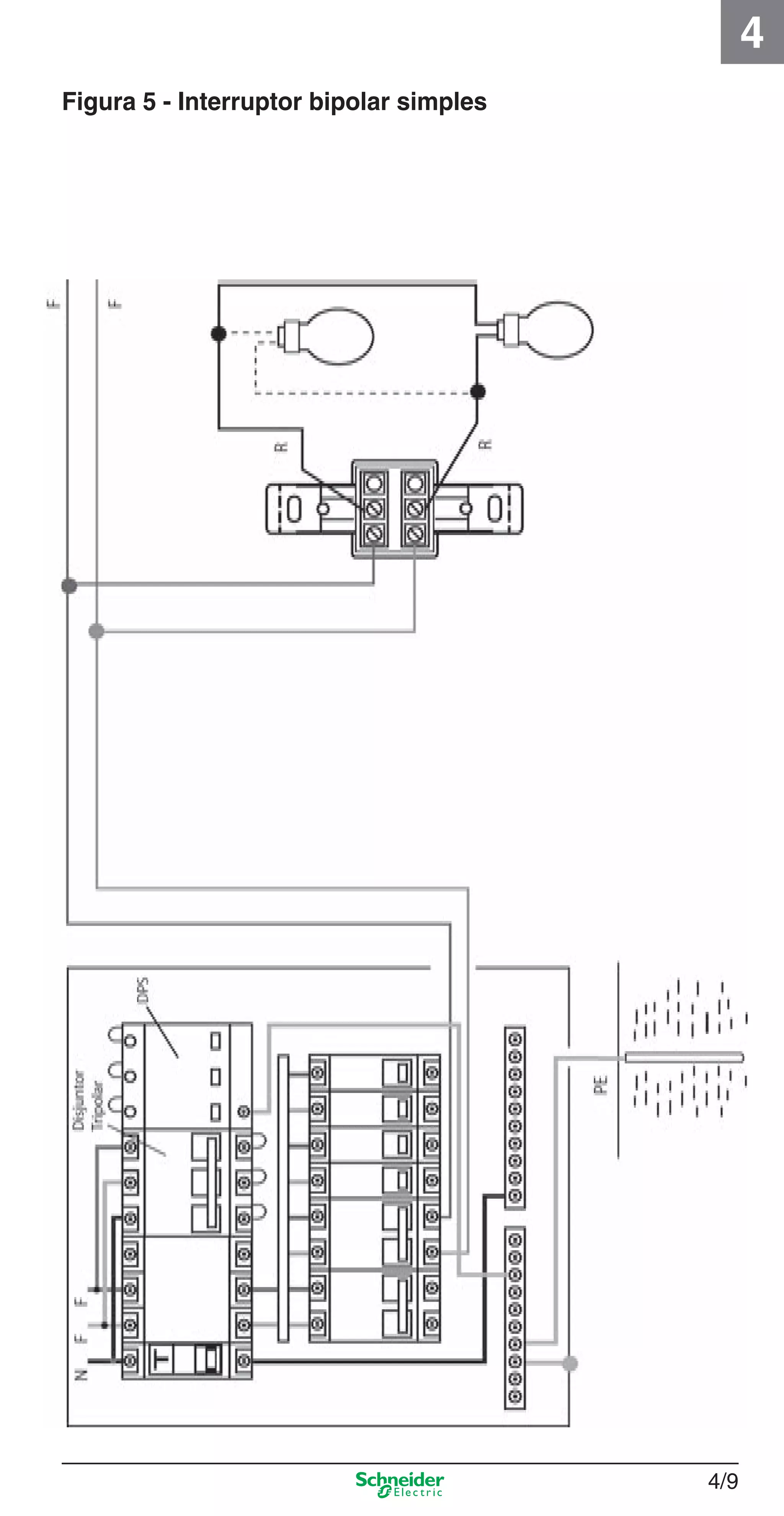 4/9
4
Figura 5 - Interruptor bipolar simples
4_Esquema ligac a o.indd 4/94_Esquema ligac a o.indd 4/9 9/19/08 11:29:51 AM9/19/08 11:29:51 AM
 