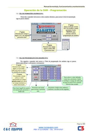 Página 60
Manualdemontaje,funcionamientoymantenimiento
Operación de la IHM - Programación
 