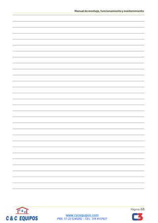Página 68
Manualdemontaje,funcionamientoymantenimiento
 