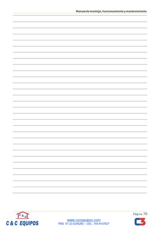 Página 70
Manualdemontaje,funcionamientoymantenimiento
 