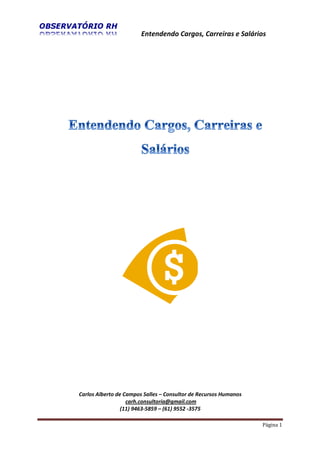 Entendendo Cargos, Carreiras e Salários




Carlos Alberto de Campos Salles – Consultor de Recursos Humanos
                   carh.consultoria@gmail.com
                 (11) 9463-5859 – (61) 9552 -3575

                                                                  Página 1
 
