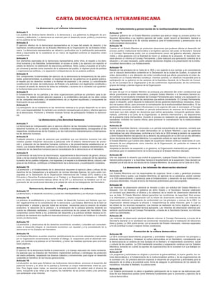 CARTA DEMOCRÁTICA INTERAMERICANA
 