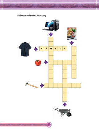 92
Siqikunata rikarkur huntapay.
K A M I S A
 