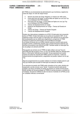 CURSO: CAMIONES PEQUEÑOS - 42 - Material del Estudiante 
FSAA - DMSE0022 – 2004A Módulo 2 
HOJA DE TRABAJO EN CLASE Y CAMP...