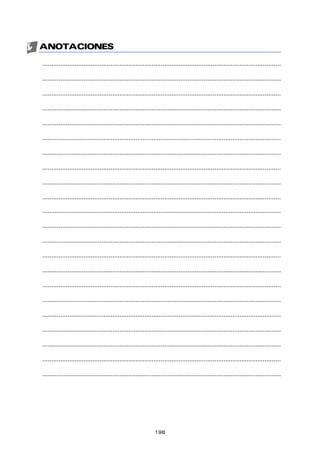 ANOTACIONES
.....................................................................................................................................
.....................................................................................................................................
.....................................................................................................................................
.....................................................................................................................................
.....................................................................................................................................
.....................................................................................................................................
.....................................................................................................................................
.....................................................................................................................................
.....................................................................................................................................
.....................................................................................................................................
.....................................................................................................................................
.....................................................................................................................................
.....................................................................................................................................
.....................................................................................................................................
.....................................................................................................................................
.....................................................................................................................................
.....................................................................................................................................
.....................................................................................................................................
.....................................................................................................................................
.....................................................................................................................................
.....................................................................................................................................
.....................................................................................................................................
198
 