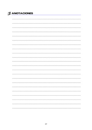 ANOTACIONES
.....................................................................................................................................
.....................................................................................................................................
.....................................................................................................................................
.....................................................................................................................................
.....................................................................................................................................
.....................................................................................................................................
.....................................................................................................................................
.....................................................................................................................................
.....................................................................................................................................
.....................................................................................................................................
.....................................................................................................................................
.....................................................................................................................................
.....................................................................................................................................
.....................................................................................................................................
.....................................................................................................................................
.....................................................................................................................................
.....................................................................................................................................
.....................................................................................................................................
.....................................................................................................................................
.....................................................................................................................................
.....................................................................................................................................
.....................................................................................................................................
37
 