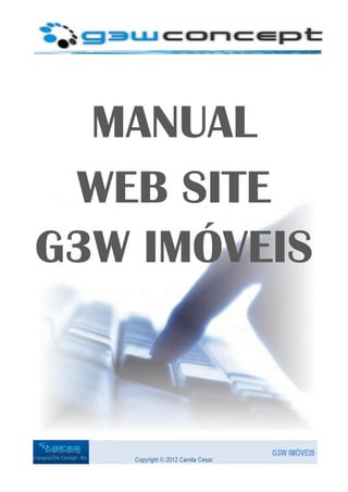 MANUAL
 WEB SITE
G3W IMÓVEIS
 