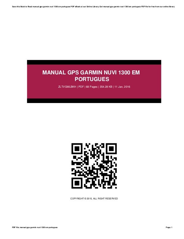 Manual gps-garmin-nuvi-1300-em-portugues