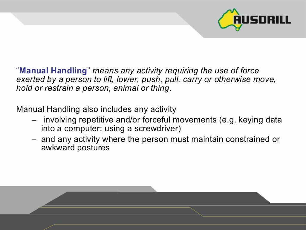Manual Handling Ppt