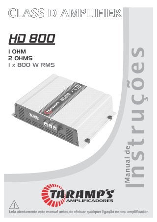 Manual Módulo Amplificador Taramps HD 800