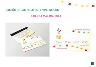 DISEÑO DE LAS TARJETAS LIVING CIRCUS
12
TARJETA MALABARISTA
 