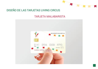 DISEÑO DE LAS TARJETAS LIVING CIRCUS
13
TARJETA MALABARISTA
 