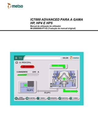 IC7000 ADVANCED PARA A GAMA
HP, HP4 E HP5
Manual de utilização do utilizador
IM-20860000-PT-02 (Tradução do manual original)
 