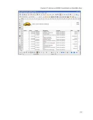 Capítulo 47. Informes de KEME-Contabilidad con OpenOfﬁce Base




                                                         133
 