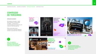 101
COBRAND
ESPAÇOS DIVIDIDOS
Nos espaços divididos - sejam
eles impressos, ambientação
ou digital – construímos a
comunicação da Oi de acordo com
a área útil definida para ela.
Para construção do grid,
mantemos as mesmas regras de
divisão e proporção dos módulos.
LIGUE 0800 721 2014
OU VÁ A UMA LOJA
LOREM IPSUM DOLOR SIT.
LOREM A
IPSUM SI
AMET AT.
LOREM IPSUM
DOLOR SIT
AMET ÉÇ AT
HAS ID CIBO
QUIDAM.
LOREM IPSUM DOLOR SIT AMET, EA APEIRIAN INTERESSET
PRI, EA OMNIS EIRMOD DICERET EUM, IN LIBRIS SUSCI.
At vero eos et accusamus et iusto odio dignissimos ducimus
qui blanditiis praesentium voluptatum dolores.
LOREM SIT
AMET ÉÇ
ATID CIBO
QUIDAM.
LIGUE 0800 721 2014
OU VÁ A UMA LOJA
OU ACESSE OI.COM.BR
LIGUE 0800 721 2014
OU ACESSE OI.COM.BR
OS CONTEÚDOS DEVEM
PERMANECER SEPARADOS:
O QUE É OI E O QUE É
DO PARCEIRO.
ASSINATURAS CONJUNTAS LOGOMARCA DE PARCEIROS CONTEÚDO DE TERCEIROS ADAPTAÇÃO DE PEÇAS
CONTEÚDO
DE TERCEIROS
NÃO UTILIZAMOS A
VERSÃO EXPANDIDA DO
GRAFISMO PARA PEÇAS COM
CONTEÚDO DE TERCEIROS.
 