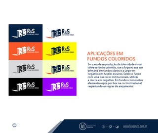 APLICAÇÕES EM
FUNDOS COLORIDOS
Em caso de reprodução da identidade visual
sobre o fundo colorido, use a logo na sua cor
primária em fundos claros e a Logo em
negativo em fundos escuros. Sobre o fundo
com uma das cores institucionais, utilizar
a marca em negativo. Em fundos com muitos
elementos opte por box na cor institucional,
respeitando as regras de arejamento.
www.kiagencia.com.br11
 