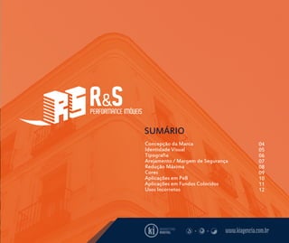 SUMÁRIO
Concepção da Marca
Identidade Visual
Tipografia
Arejamento / Margem de Segurança
Redução Máxima
Cores
Aplicações em PeB
Aplicações em Fundos Coloridos
Usos Incorretos
04
05
06
07
08
09
10
11
12
www.kiagencia.com.br
 